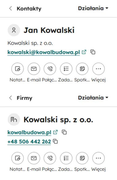 Synchronizacja kontaktów